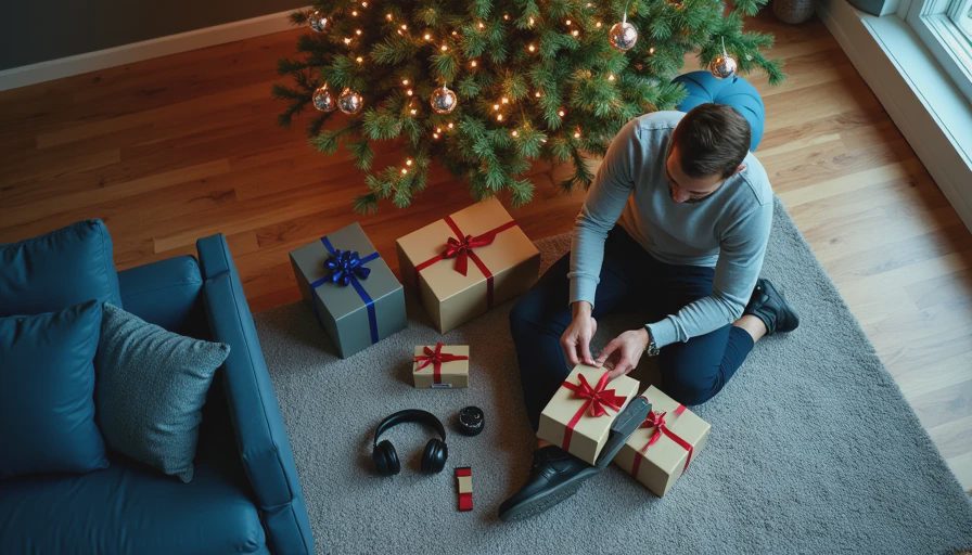 Visual context for xmas presents for guys