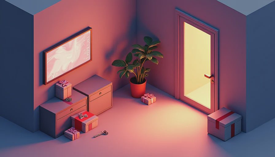 Illustration for flat warming presents